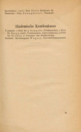 25, Akademische Krankenkasse