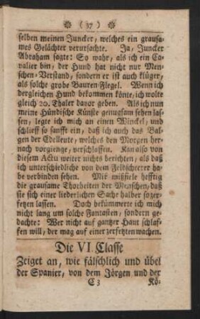 Die VI. Classe