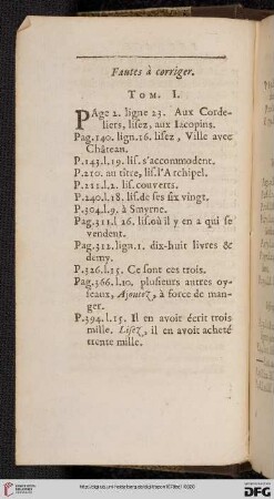 Fautes à corriger