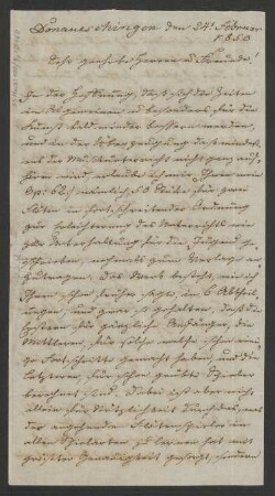 Brief an B. Schott's Söhne : 24.02.1850