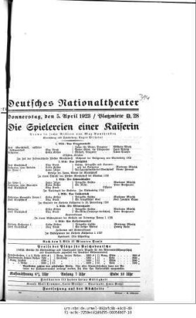 Die Spielereien einer Kaiserin