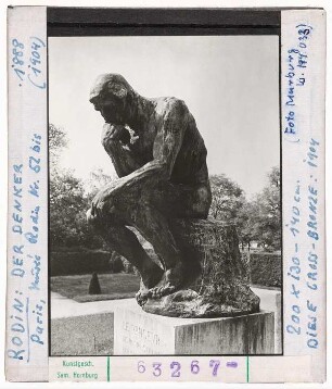 François-Auguste-René Rodin: Der Denker. Paris, Musée Rodin
