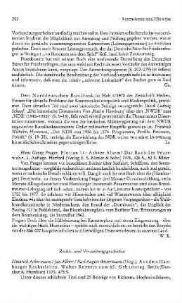 Rezensionen und Hinweise :: Rechts- und Verwaltungsgeschichte