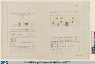 Standriße und Grundriße der alten und neuen Schenke zur Lange