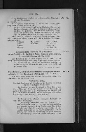No. 74. Bekanntmachung, betreffend die Werthbeträge der zur Entrichtung der statistischen Gebühr dienenden Stempelmarken.