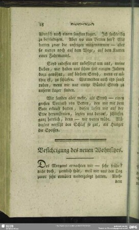 Besichtigung des neuen Wohnsitzes