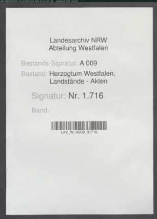 Instruktionen für den Landpfennigmeister Georg Leonardts (Konzept und Reinschrift)