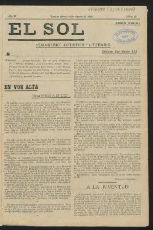 A la juventud