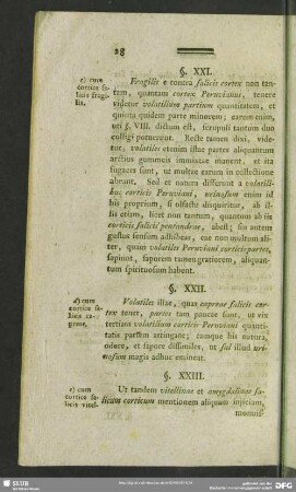 §. XXII. d) cum cortice salicis capreae