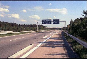 Einfahrt in Tangente Nord (Mannheim Richtung Speyer) von Hauptfahrbahn West (Mannheim Richtung Heilbronn)