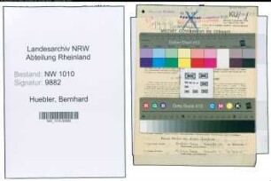 Entnazifizierung Bernhard Huebler , geb. 06.01.1921 (Postinspektor)