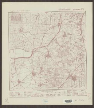 670 Schwaben ; Topographische Karte von Bayern 1:25.000 [Positionsblätter]