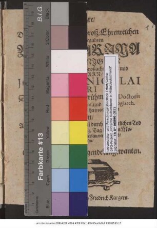 Letzte Ehre/ Welche Der Weyland Edlen/ Groß-Ehrenreichen und viel Tugendbegabten Fr. Catharina gebohrnen Reinigrin Deß ... Herrn/ Johannis Nicolai Misleri ... Ehefrauen/ Alß Sie den 18. Tag des Martii durch den zeitlichen Tod hingerissen ... Schuldigst erwiesen/ Dero Schmertzlichst leydtragende Angewanten