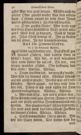 86-89, Himmelfahrts-Lieder (66 - 69)