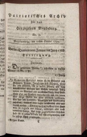 Nr. 3. Magdeburg, den 20sten October 1792