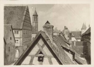 Rothenburg ob der Tauber. Blick vom Wehrgang am Spitaltor