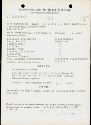 Linder, Eugen