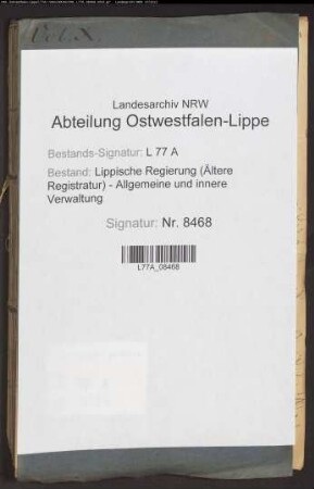 Kommunalwege(-straßen) im Amt Lage, Bd. 10