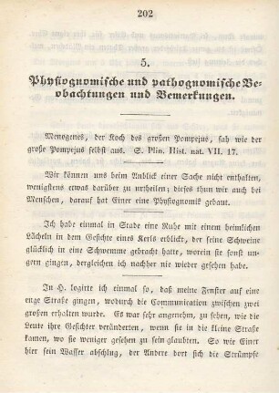 5. Physiognomische und pathognomische Beobachtungen und Bemerkungen