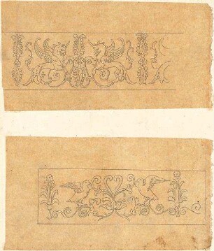 Zocher, Ernst; Studienzeichnungen nach Vorlagen - Ornamente (Details)