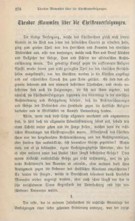 276-291 Theodor Mommsen über die Christenverfolgungen