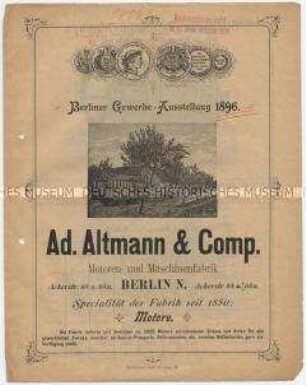 Motoren der Firma Altmann und Co.