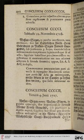 [Abschnitt 5 (Conclusum CCCCI – Conclusum D)]
