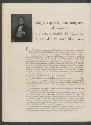 Sangre española, alma uruguaya, alentaron a Francisco Acuña de Figueroa, autor del Himno Nacional