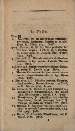 Verzeichniß der Bücher, Oelgemälde, Kupferstiche, Wasser- und Email-Malereien, ... des zu Nürnberg verstorbenen Herrn Oberpostmeisters Schustern welche ... am 10. Juli 1826 und an den folgenden Tagen ... öffentlich versteigert werden sollen