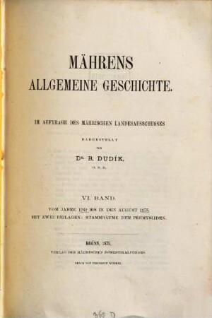 Mährens allgemeine Geschichte, 6. Vom Jahre 1262 bis in den August 1278