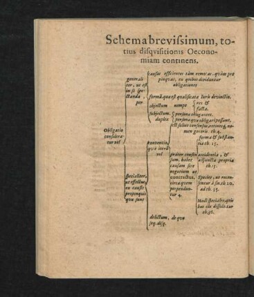 Schema brevissimum, totius disquisitionis Oeconomiam continens.