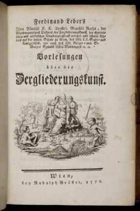 Ferdinand Leber's Ihro Römisch K. K. Apostol. Majestät Raths, ... Vorlesungen über die Zergliederungskunst.
