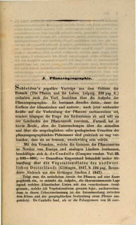 Bericht über die Leistungen in der Pflanzengeographie und systematischen Botanik : während d. Jahres ... 1847 (1850)