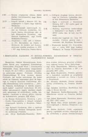52: I Seminarium Naukowe pt. Sztuka Pomorza Zachodniego w świetle najnowszych badań