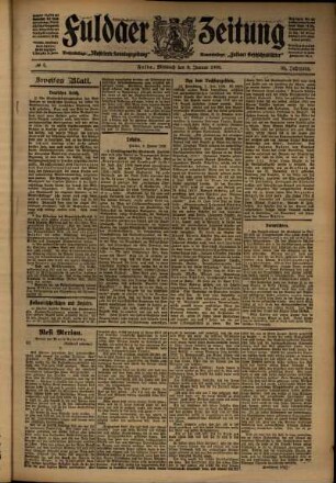 Zweite Ausgabe vom Mittwoch, den 08. Januar 1908.