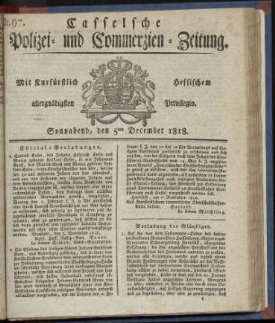Nr. 97, Sonnabend, den 5ten December 1818