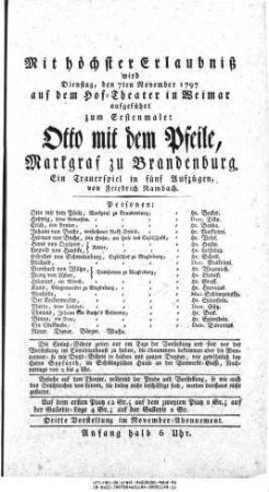 Otto mit dem Pfeile, Markgraf zu Brandenburg