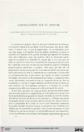 2: Considérations sur le costume