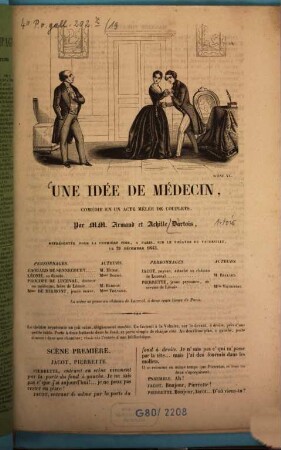 Une idée de médecin : comédie en un acte mêlée de couplets