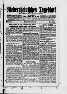 Niederrheinisches Tageblatt : Kempener Volkszeitung : Kempener Zeitung : Lobbericher Tageblatt : Heimatzeitung für den linken Niederrhein