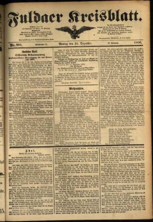 Ausgabe vom Montag, den 24. Dezember 1906.