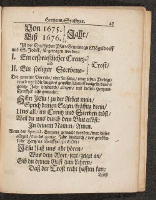 Von 1675. Biß 1676. Jahr