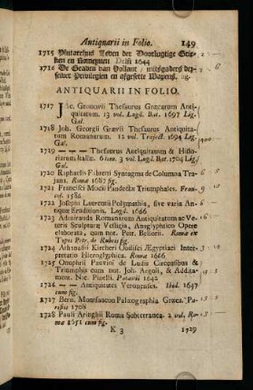 Antiquarii In Folio.