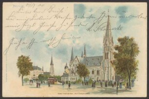 Ansichtskarte Kaiser Friedrichplatz mit Garnisonkirche [2/4]