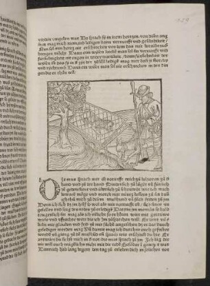 Die Katze Peridon im Netz, der Vogelbaum, dabei Hund und Jäger (Kapitel VIII: Von der Katze und der Maus)