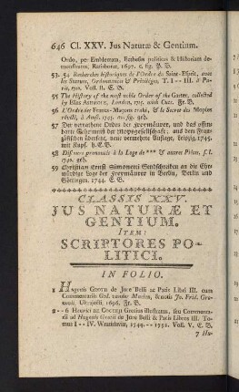 646-667, Classis XXV: Jus Naturae et Gentium