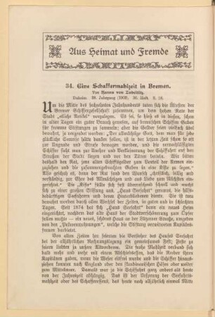 Aus Heimat und Fremde