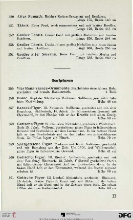Skulpturen (Nr. 355-365)