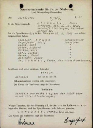 Ströbele, Franz