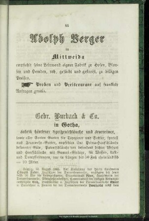 Geschäftliche Anzeigen
